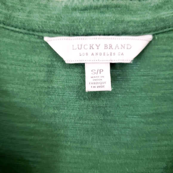 🔴 LUCKY BRAND TANK AZTEC BOHO SLEEVELESS TOP GREEN S - Picture 3 of 10